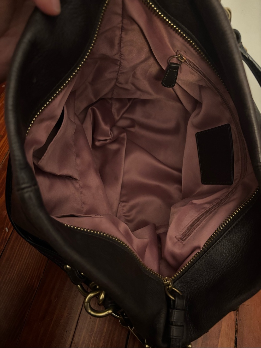 Coach Ashley Soho Hobo Soft Leather Shoulder Bag - Dark Brown - Picture 7 of 9
